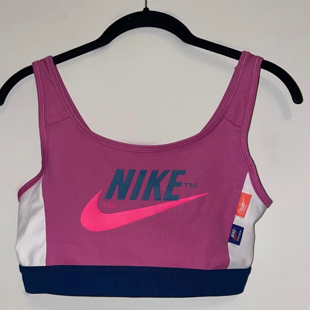 Pink Nike sports bra